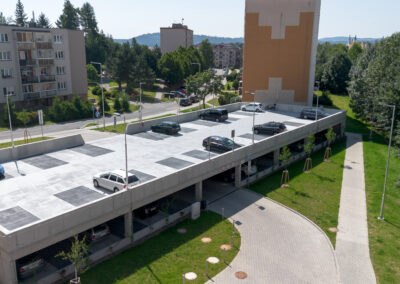 Parkovací dům Gagarinova vč. příjezdových komunikací z ul. Bratrušovská a ul. Gagarinova v Šumperku